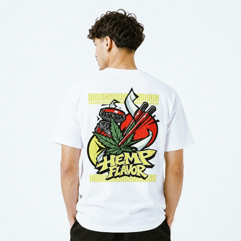 T-shirt à col rond en coton - Hemp Flavor