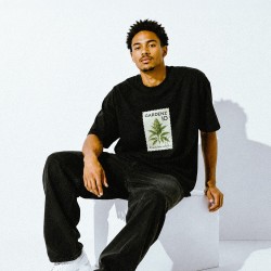 T-shirt col côtelé écologique unisexe