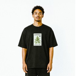 T-shirt col côtelé écologique unisexe