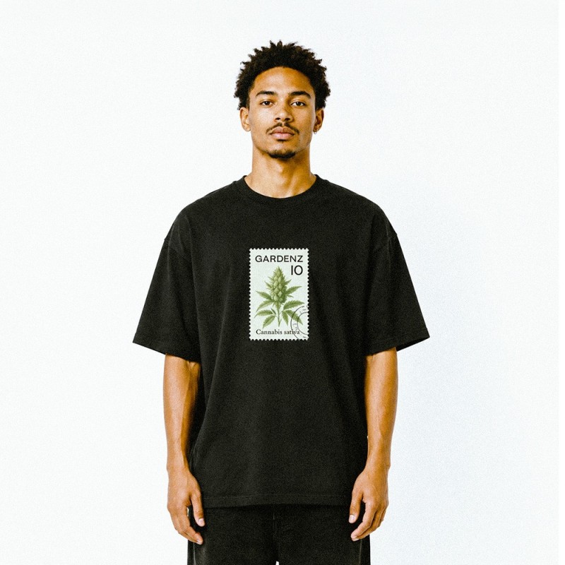 T-shirt col côtelé écologique unisexe