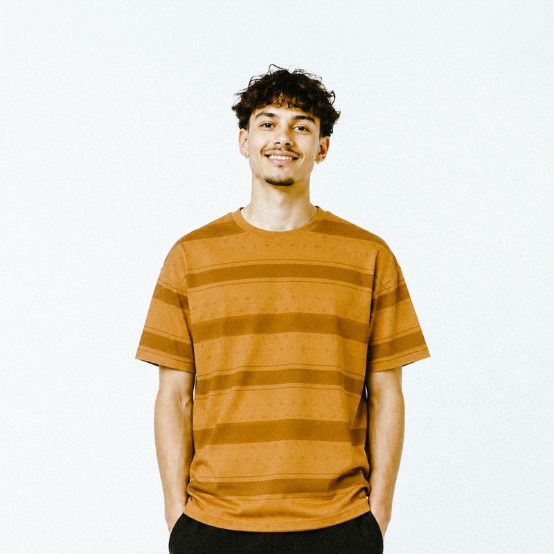 T-Shirt rayé orange