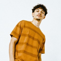 T-Shirt rayé orange
