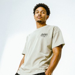T-shirt col montant écologique unisexe - Skull Skateur