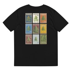T-shirt col côtelé écologique unisexe