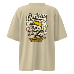 T-shirt col montant écologique unisexe - Skull Skateur